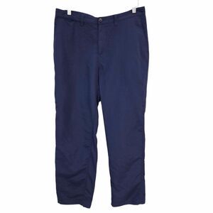 Vintage REI Men's Hiking Utility Pants Blue Nylon Zipper Pockets 36 x 32 Outdoor